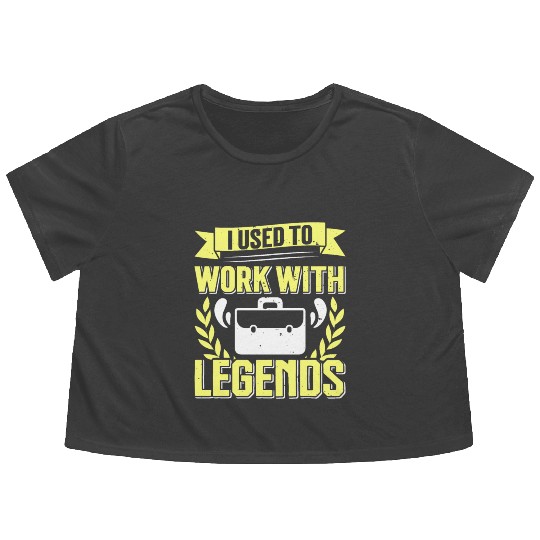 Retirement I Used to Work With Legends Farewell Flowy Cropped Tees