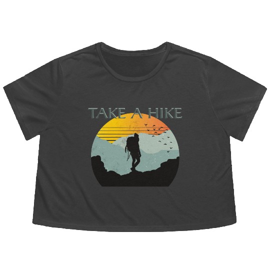 TAKE A HIKE Flowy Cropped Tees
