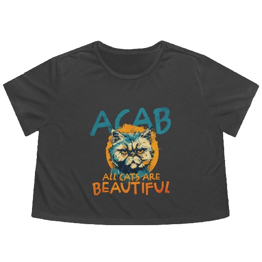 ACAB All Cats Are Beautiful Flowy Cropped Tees
