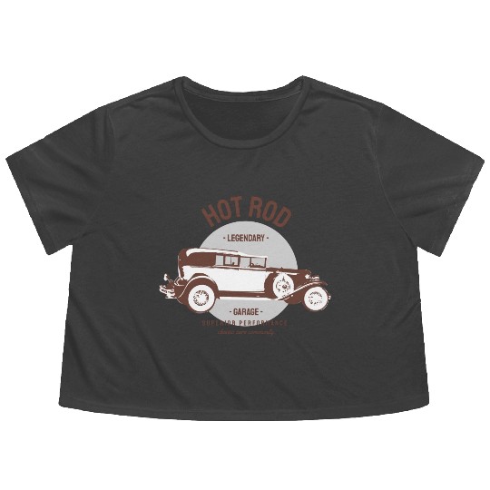 Hot rod legendary, classic car Flowy Cropped Tees