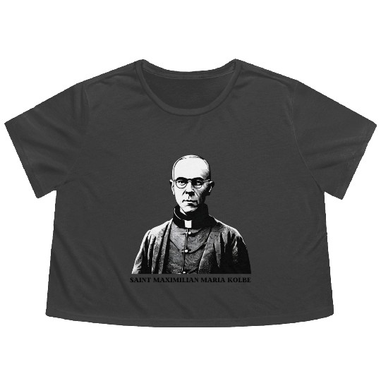 Saint Maximilian Maria Kolbe Flowy Cropped Tees