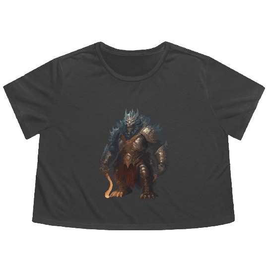 Threatening Ork Warriors In Armor Fantasy Graphics Flowy Cropped Tees