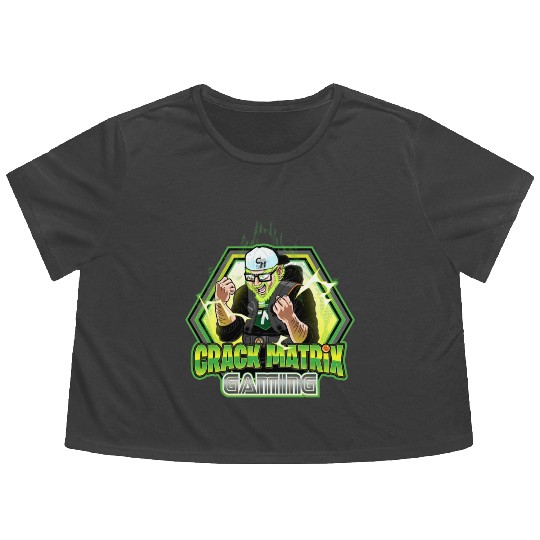 Crack Matrix Broly-Green Rage Quit Flowy Cropped Tees