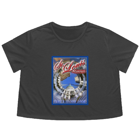 Historic Downtown St. Louis Arch & Courthouse Flowy Cropped Tees