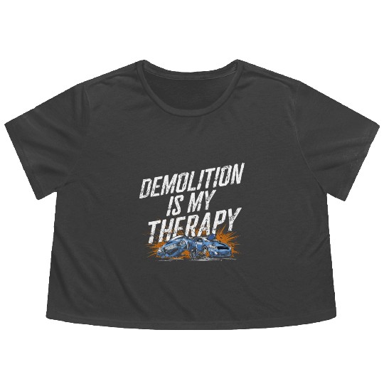 Demo Derby Demolition Derby Demolition Derby Lover Flowy Cropped Tees