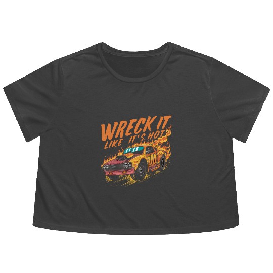 Demo Derby Demolition Derby Demolition Derby Lover Flowy Cropped Tees