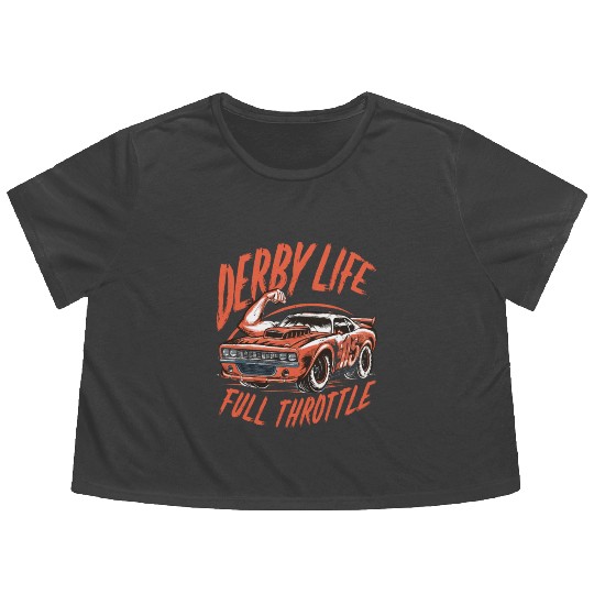 Demo Derby Demolition Derby Demolition Derby Lover Flowy Cropped Tees