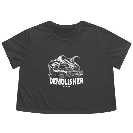 Demo Derby Demolition Derby Demolition Derby Lover Flowy Cropped Tees