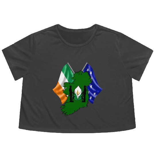 Irish Easter Lily - Designed in Ireland Flowy Cropped Tees
