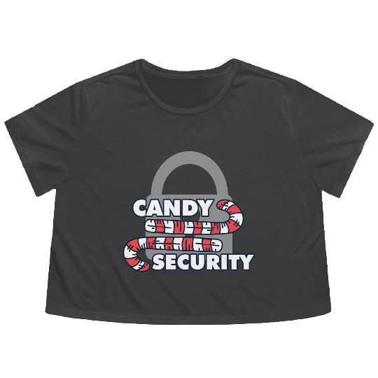 Candy Security Mom Dad Matching Birthday Costume Flowy Cropped Tees