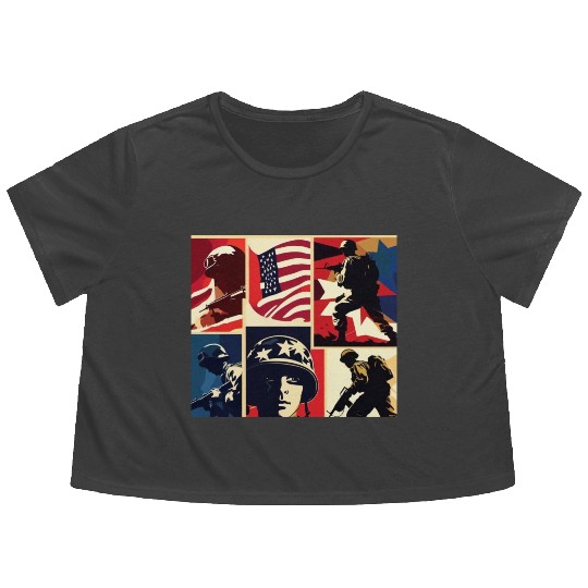 Memorial Day 6 Flowy Cropped Tees