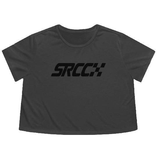 SRCC black logo design Flowy Cropped Tees