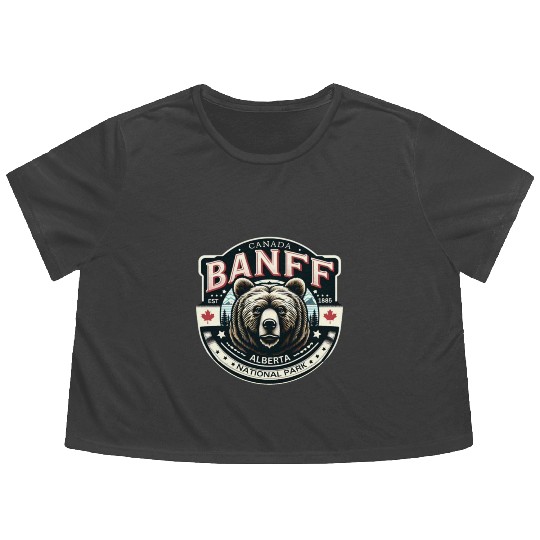Banff National Park, Alberta Canada grizzly bears Flowy Cropped Tees