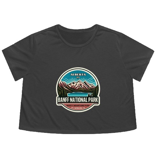 Banff National Park, Alberta Canada grizzly bears Flowy Cropped Tees