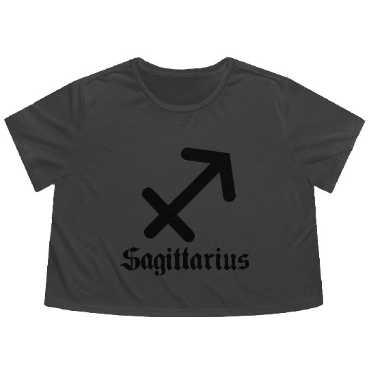 Sagittarius zodiac sign Flowy Cropped Tees