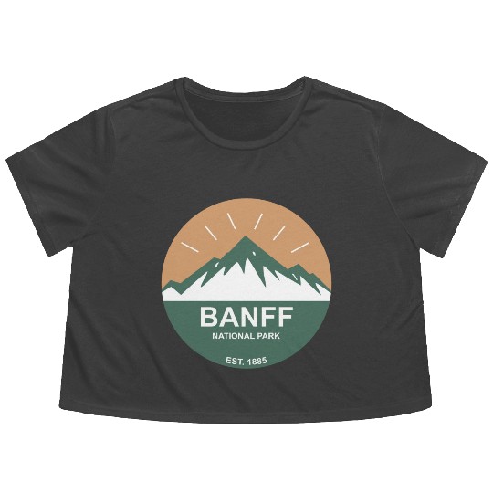Banff National Park Flowy Cropped Tees