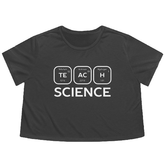 Teach Science Periodic Table of Elements Flowy Cropped Tees