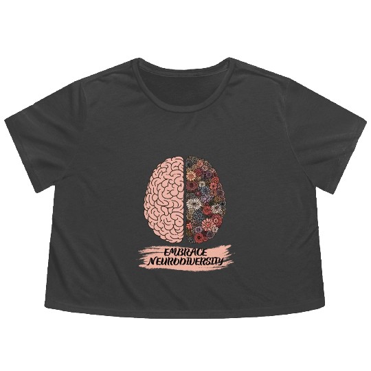 Embrace Neurodiversity Autism Awareness Flowy Cropped Tees