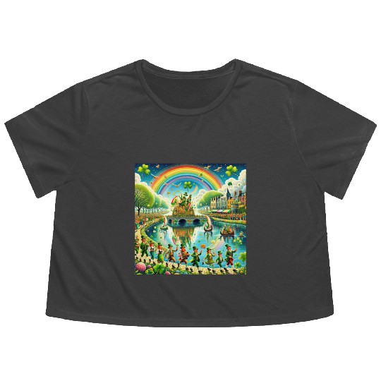 St. Patrick's Reflections Luck of the Irish Flowy Cropped Tees