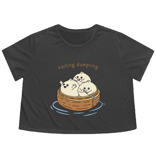 Happy Sailing Dumpling Flowy Cropped Tees