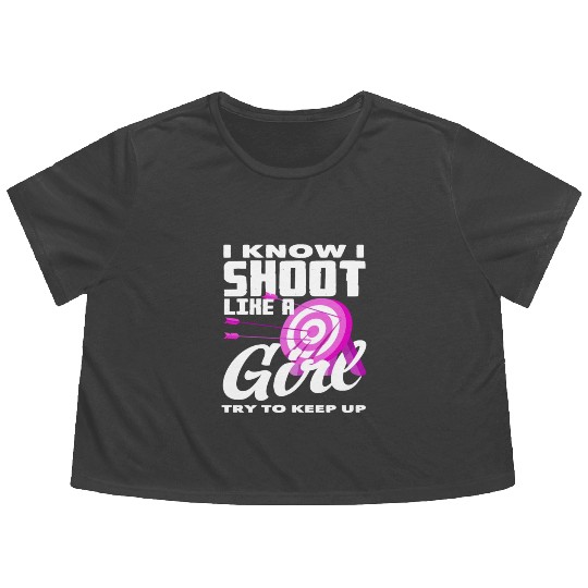 Women Archer Archery Flowy Cropped Tees