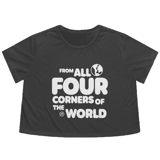 Lando Norris Merch Worldwide Globe Flowy Cropped Tees