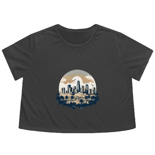 Los Angeles - City of Angels Flowy Cropped Tees