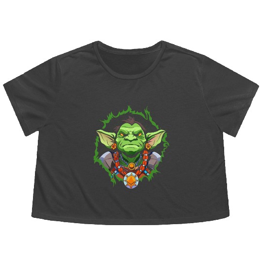 Green Goblin Flowy Cropped Tees