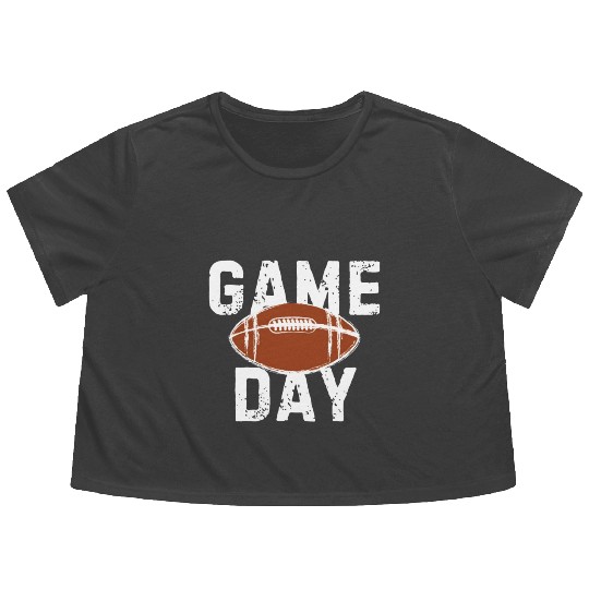 Game Day Football Flowy Cropped Tees