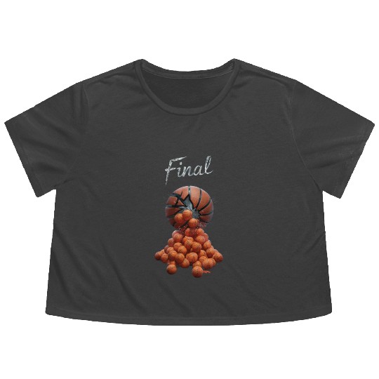unique final basketball Flowy Cropped Tees