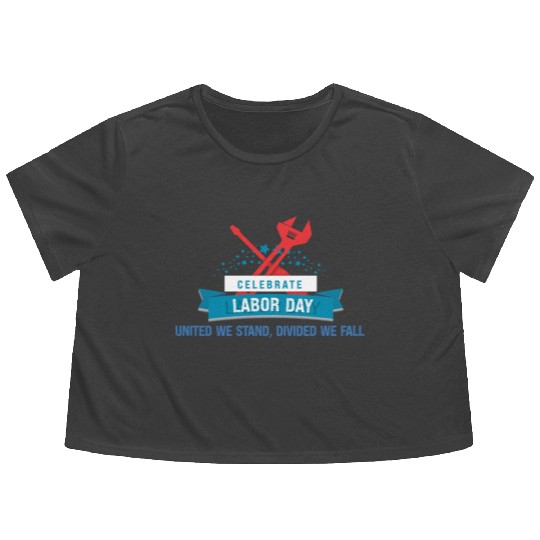 Labor Day Unity Design Flowy Cropped Tees