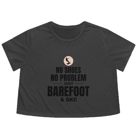 Barefoot Water Skiing Extreme Sports Barefooting Flowy Cropped Tees