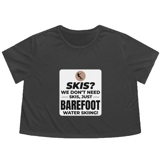 Barefoot Water Skiing Extreme Sports Barefooting Flowy Cropped Tees