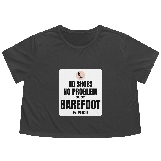 Barefoot Water Skiing Extreme Sports Barefooting Flowy Cropped Tees