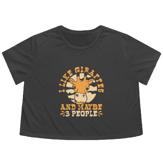 Like Giraffes And Maybe 3 People African Flowy Cropped Tees