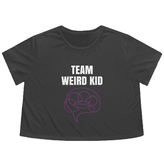 Team Weird Kid Flowy Cropped Tees