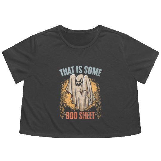 That Is Some Boo Sheet Retro Ghost Hunting Flowy Cropped Tees
