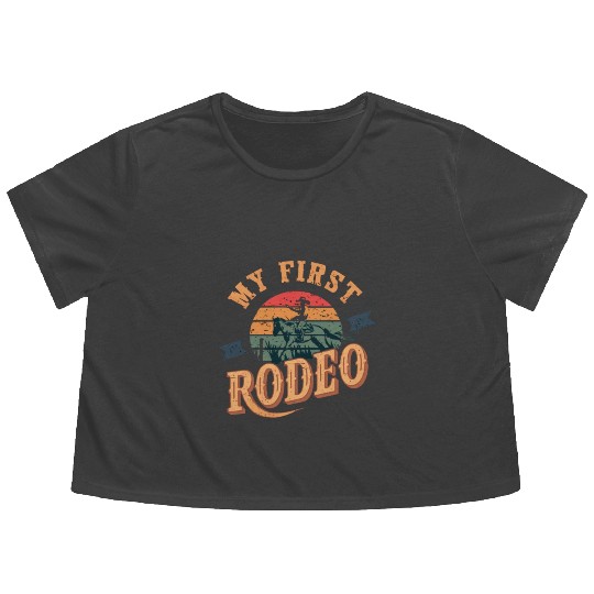 My First Rodeo Flowy Cropped Tees