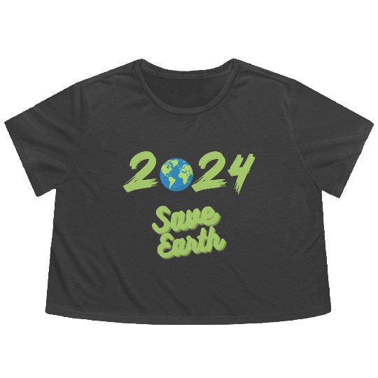 Earth Day Save earth save the planet everyday Flowy Cropped Tees