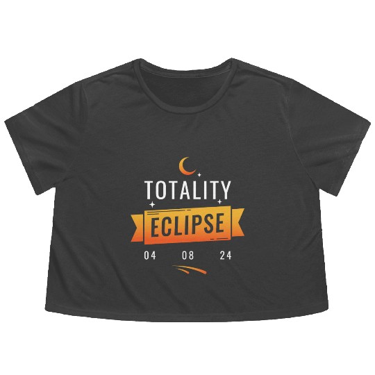 Eclipse Viewing Team solar eclipse 2024 Flowy Cropped Tees