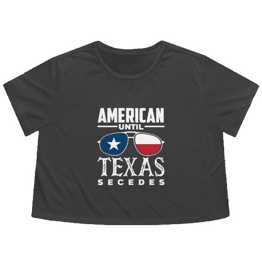 American Girl Texas Secede Flowy Cropped Tees