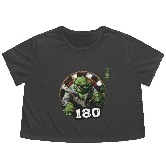 Darts 180 Green Game Champ Dart - Dart Team Flowy Cropped Tees