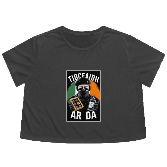 Irish Fathers Day - Tiocfaidh Ár Lá Flowy Cropped Tees