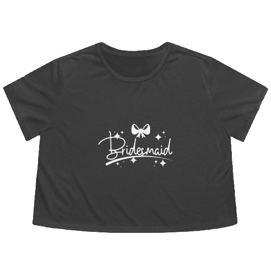 Bridal Shower Team Bride Bridesmaid Flowy Cropped Tees