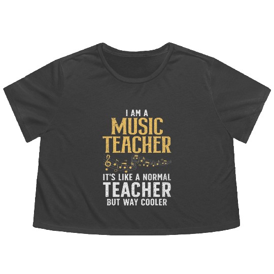 Cool Music Teacher Art School Orchestra Flowy Cropped Tees