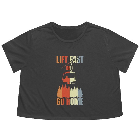 Snowboarding Joke Flowy Cropped Tees