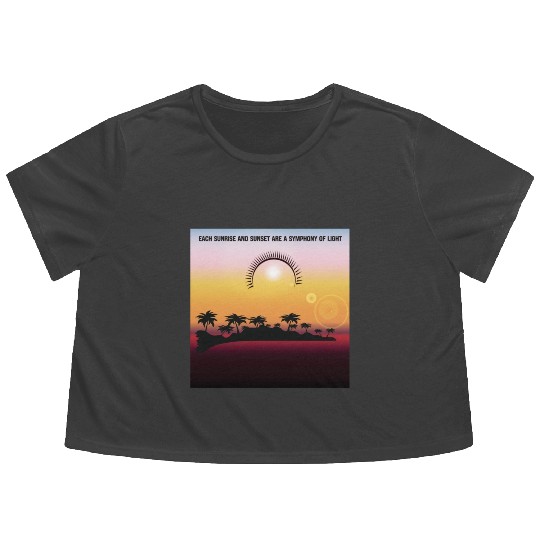Sunrise and Sunset designs for Life Flowy Cropped Tees