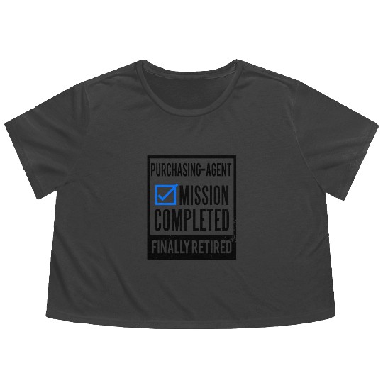 Retirement gift idea Retired Purchasing-Agent Flowy Cropped Tees