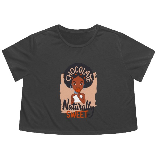 Chocolate naturally sweet Flowy Cropped Tees