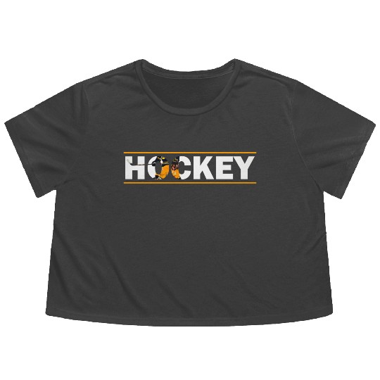Ice Hockey Flowy Cropped Tees